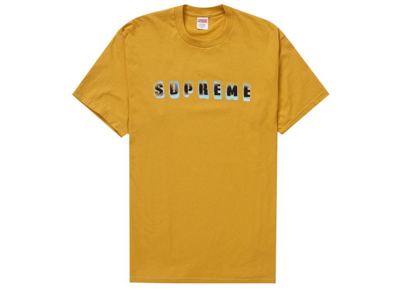 Supreme Stencil Tee Mustard Men s FW23 US