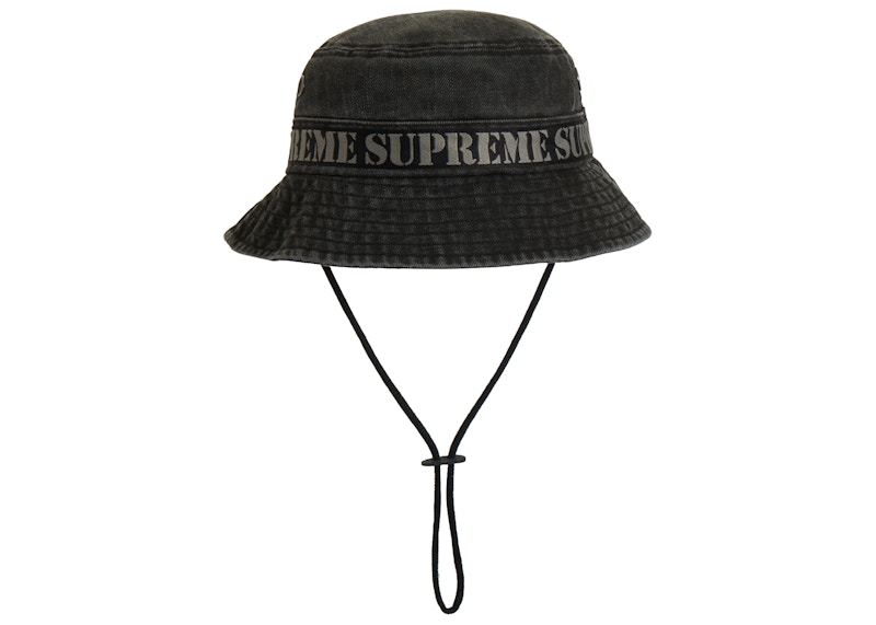 Supreme Stencil Webbing Boonie Black - SS23 - US