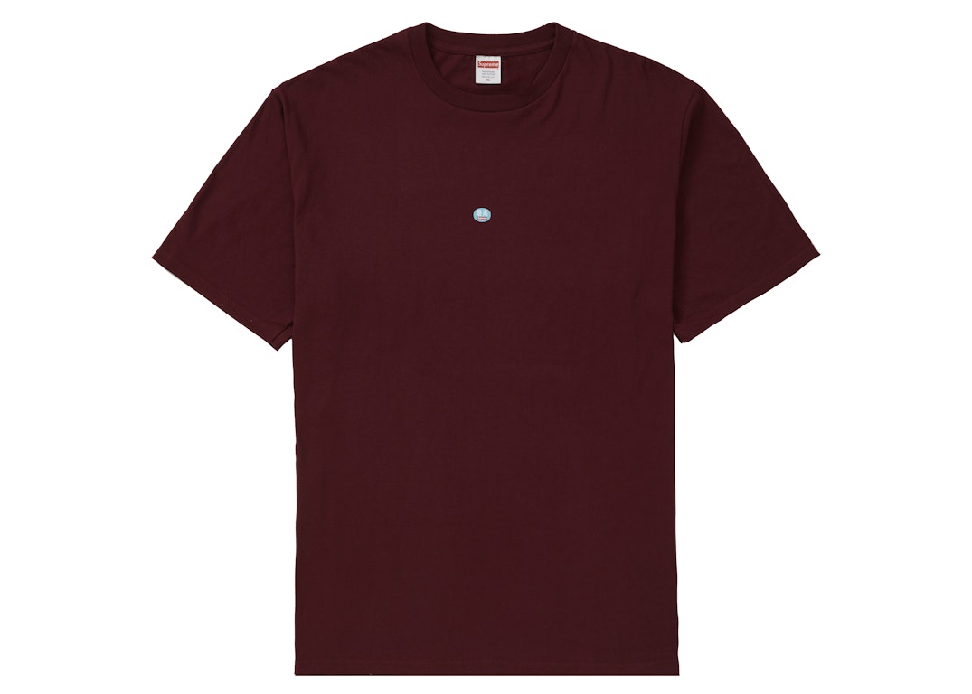Pre-owned Supreme Sticker Tee Burgundy