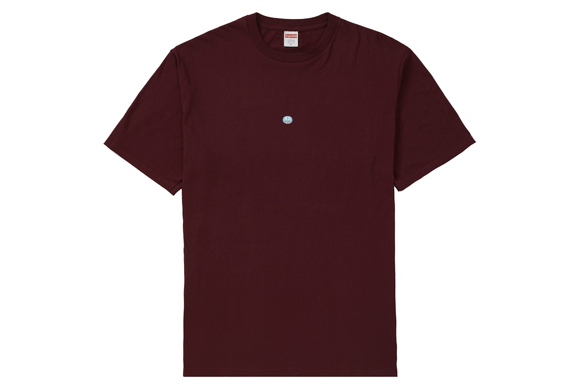 Pre-owned Supreme Sticker Tee Burgundy