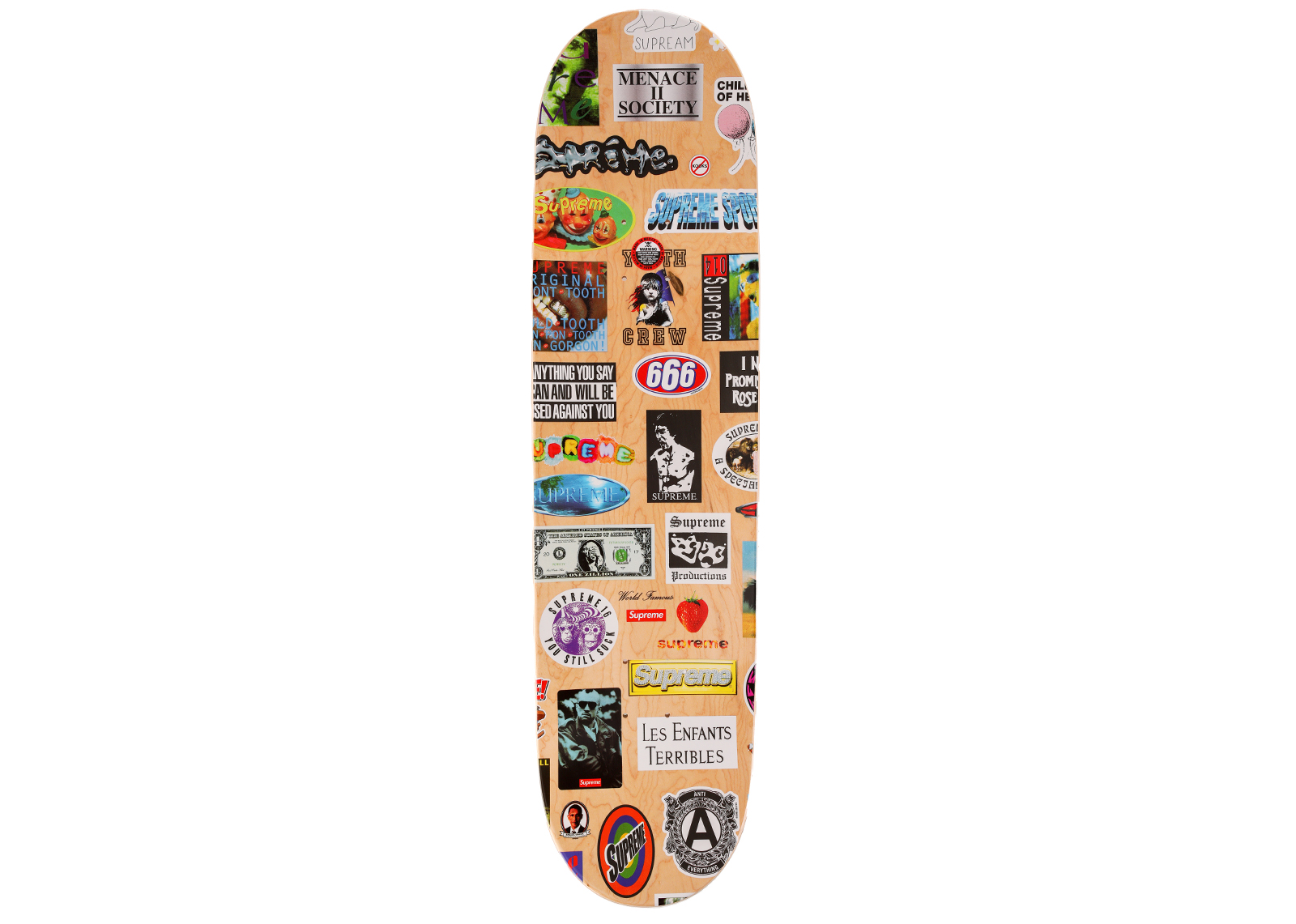 Supreme Stickers Skateboard Deck Tan - SS21 - ES