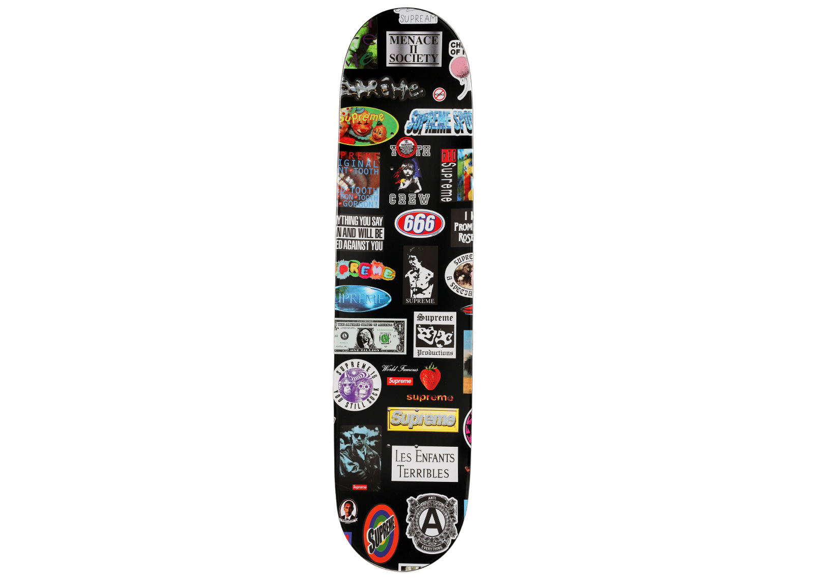 Supreme Stickers Skateboard Deck Black - SS21 - US