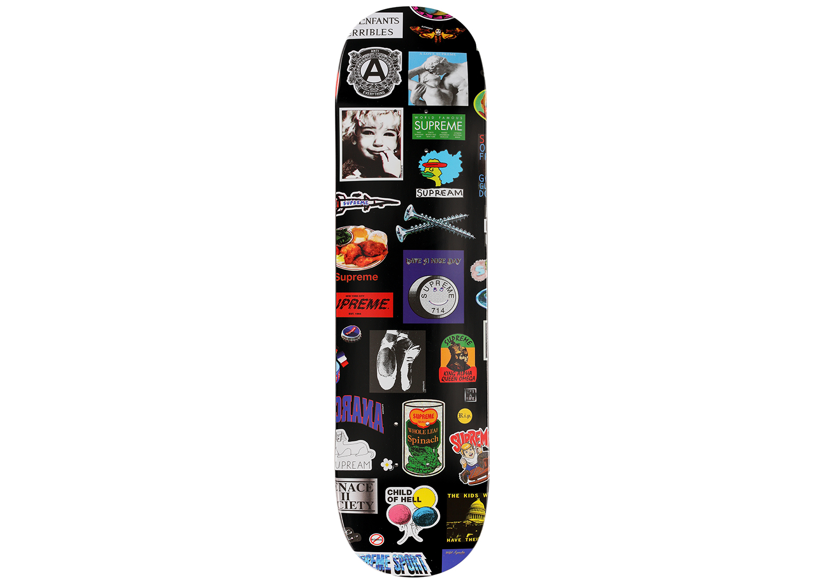 Supreme Stickers Skateboard Deck Black - SS21 - US