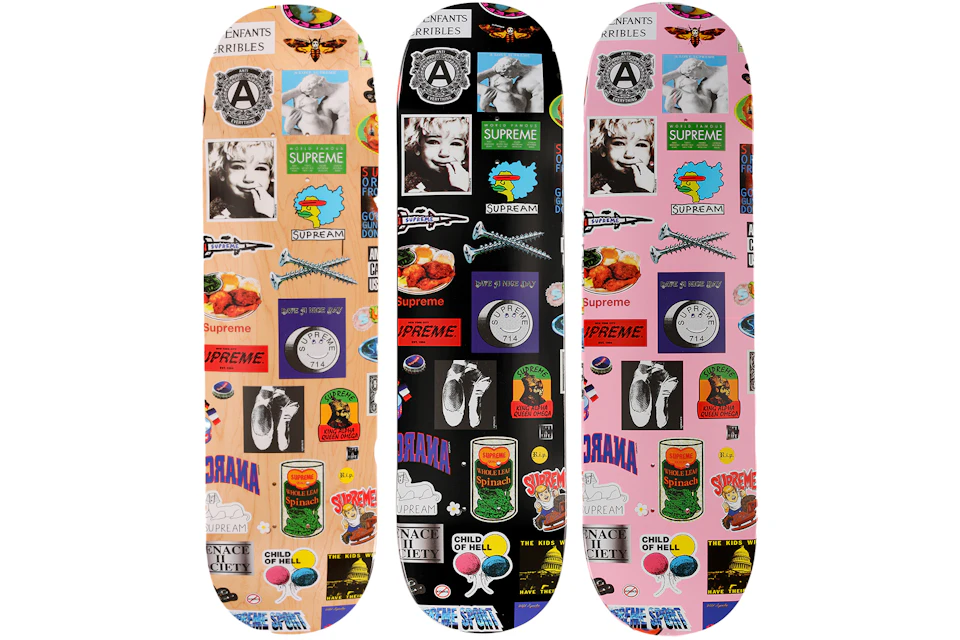 Supreme Stickers Skateboard Deck Set