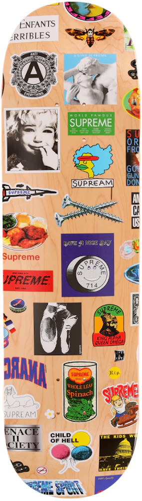 Supreme Stickers Skateboard Deck Tan - SS21 - US
