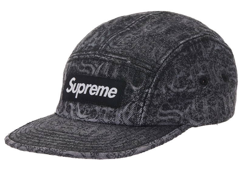 Supreme Stitched Old English Denim Camp Cap Black Denim - SS26 - US