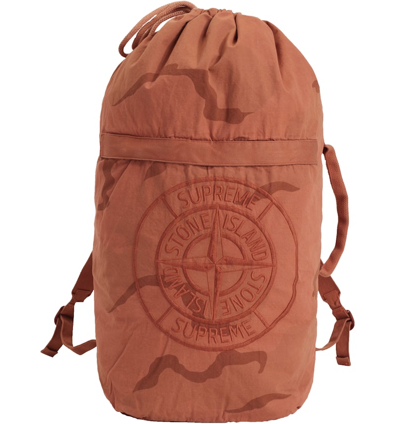 Supreme Stone Island Camo Backpack Coral Camo SS19 US