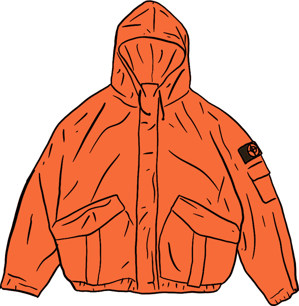 Supreme Stone Island Corduroy Jacket Orange Men's - FW20 - GB