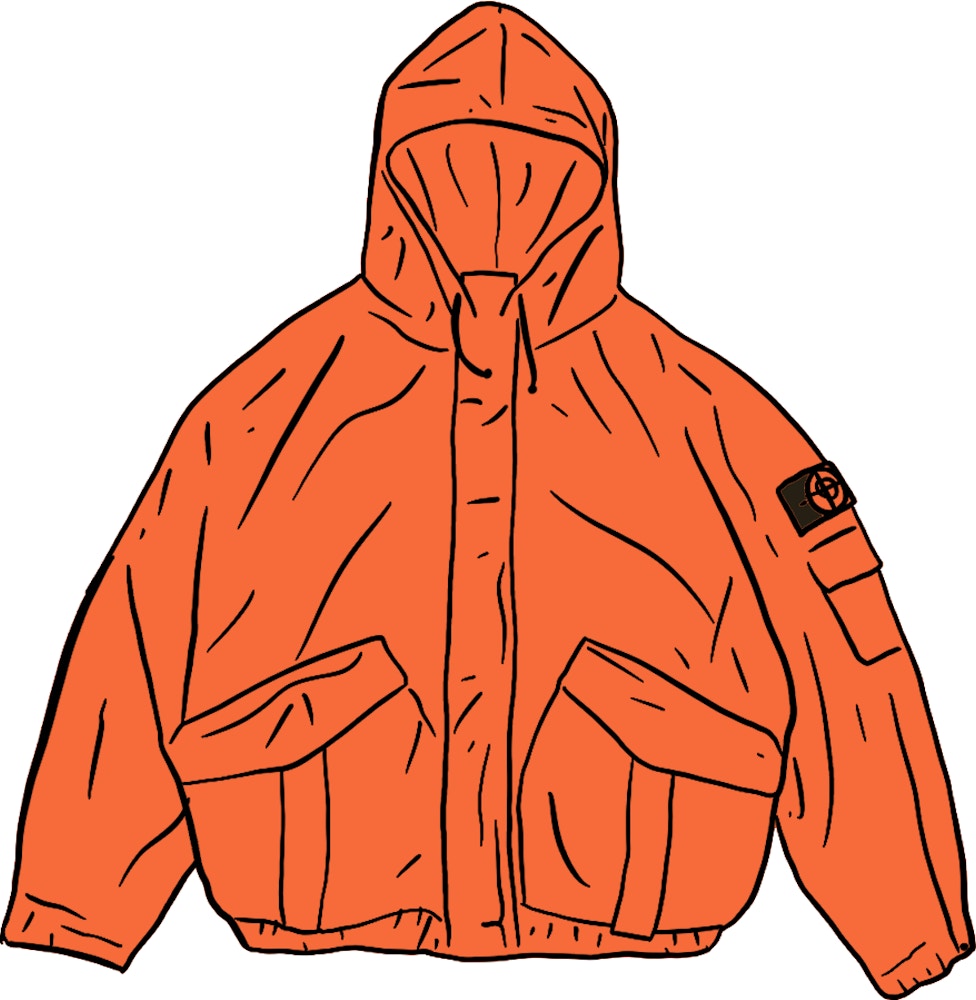 Supreme Stone Island Corduroy Jacket Orange Fw Supreme Stone Island Corduroy Jacket Orange Fw