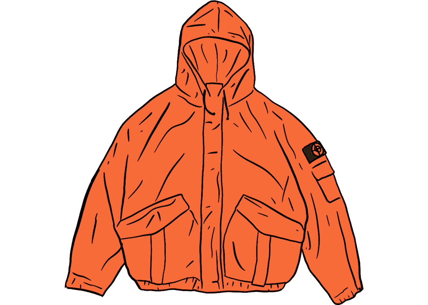 Supreme Stone Island Corduroy Jacket Orange Men's - FW20 - US