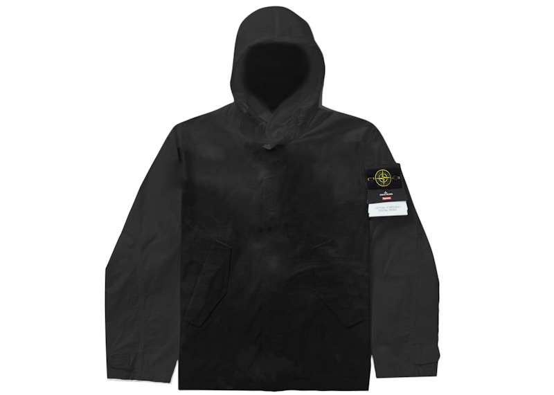 Supreme Stone Island Cotton Cordura Shell Jacket Black Men's ...