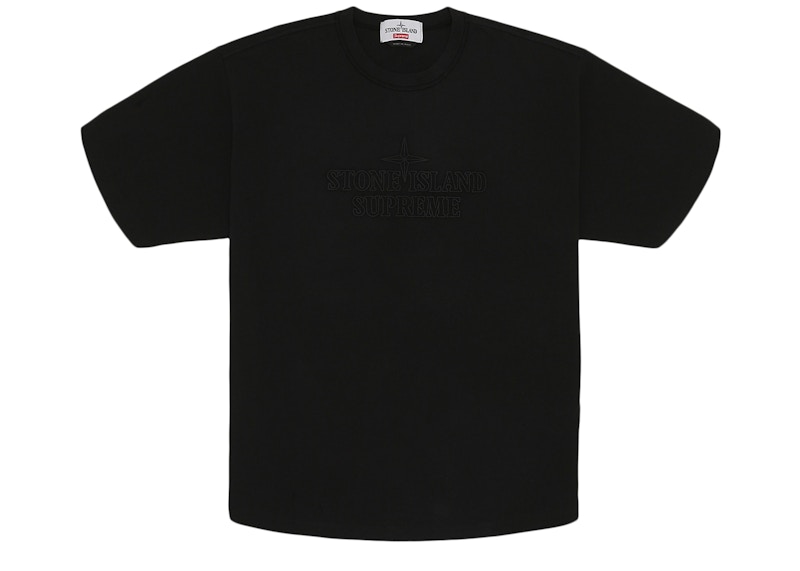 Supreme Stone Island Embroidered Logo S/S Top Black