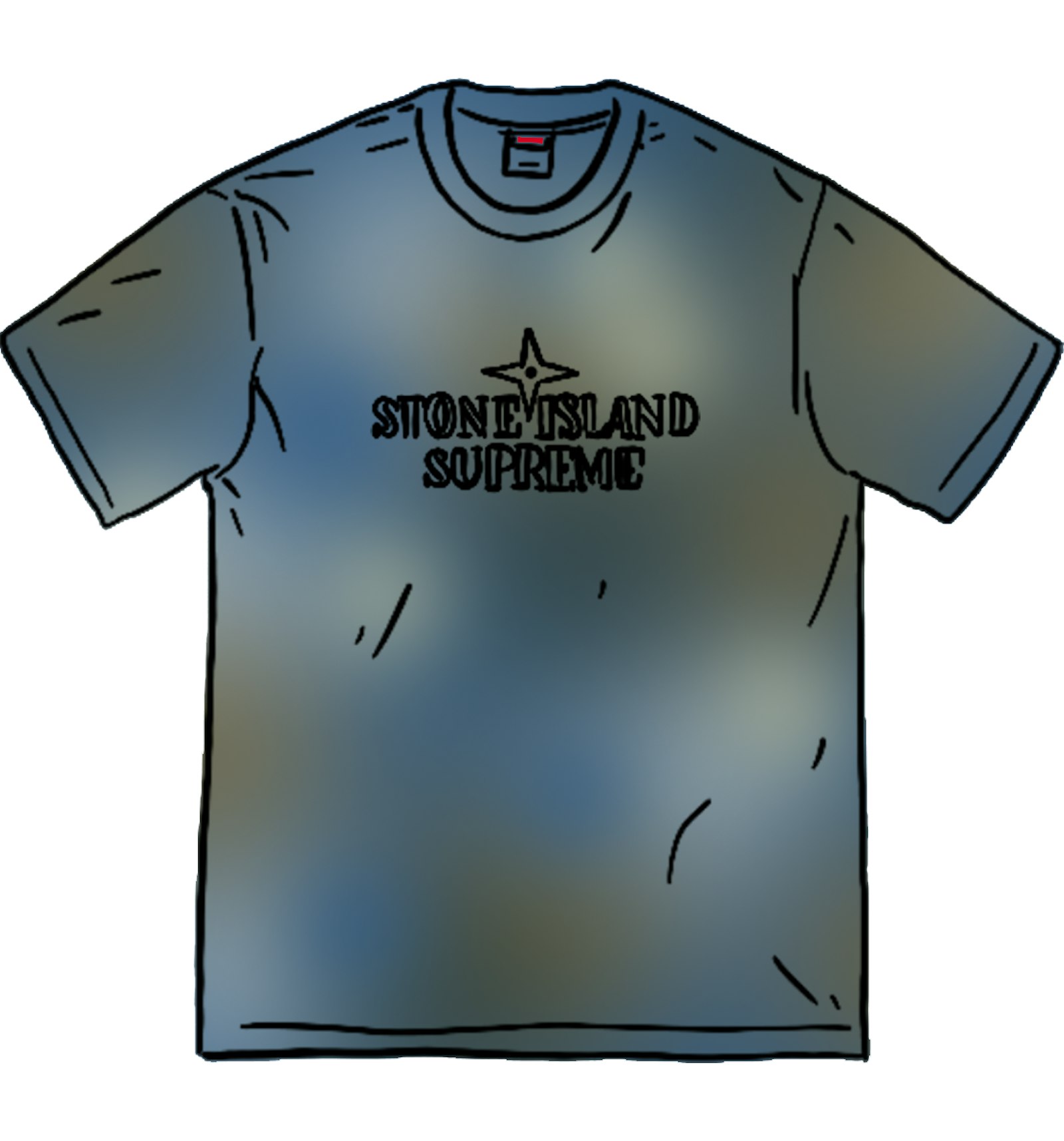 Supreme Stone Island Embroidered Logo S/S Top Dark Blue