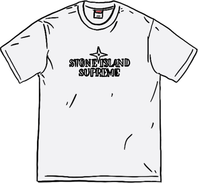 Supreme Stone Island Embroidered Logo S/S Top White Men's - FW20 - US