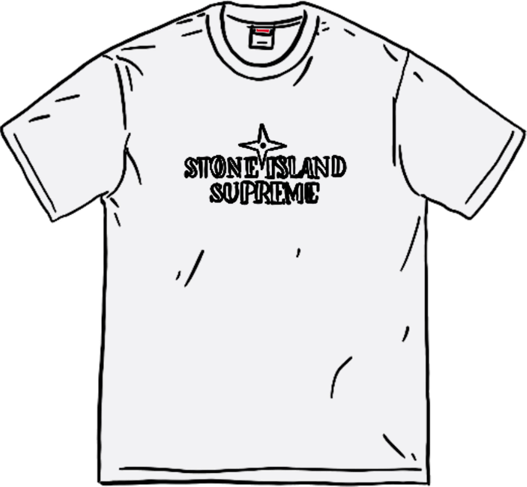 Supreme Stone Island Embroidered Logo S/S Top White メンズ - FW20 - JP