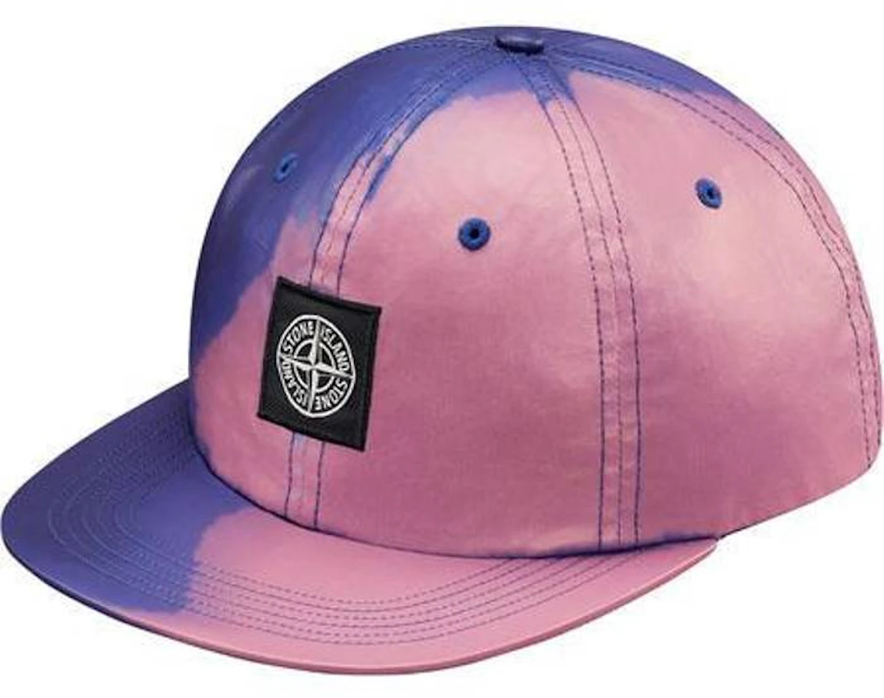 Supreme X Stone Island Logo-print Bucket Hat In Purple