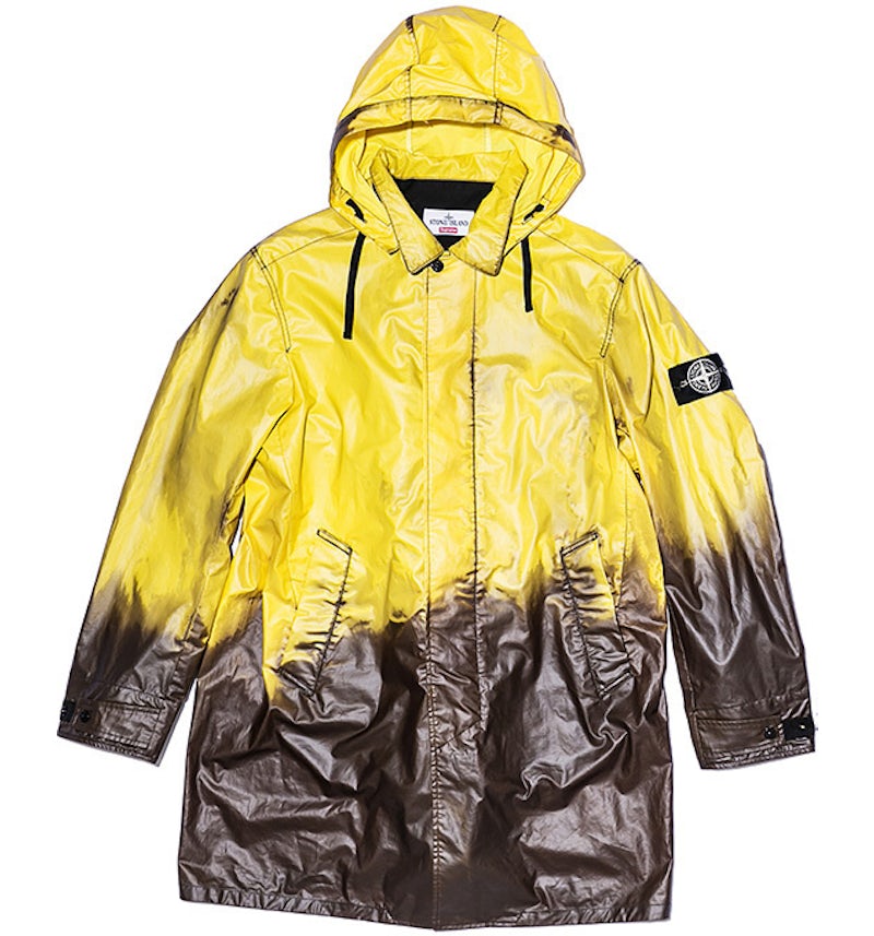 Supreme Stone Island Heat Reactive Trench Coat Black Men's SS16 US