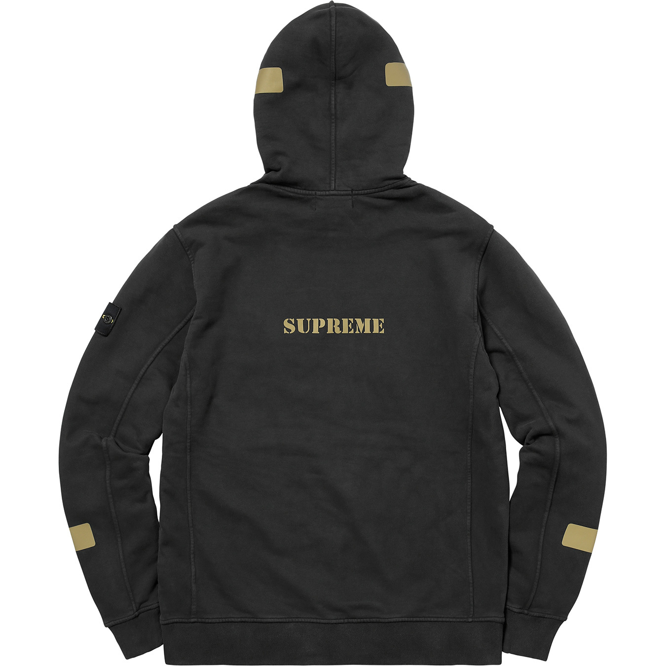 Supreme Stone Island Hooded Sweatshirt Black Men's - FW17 - US