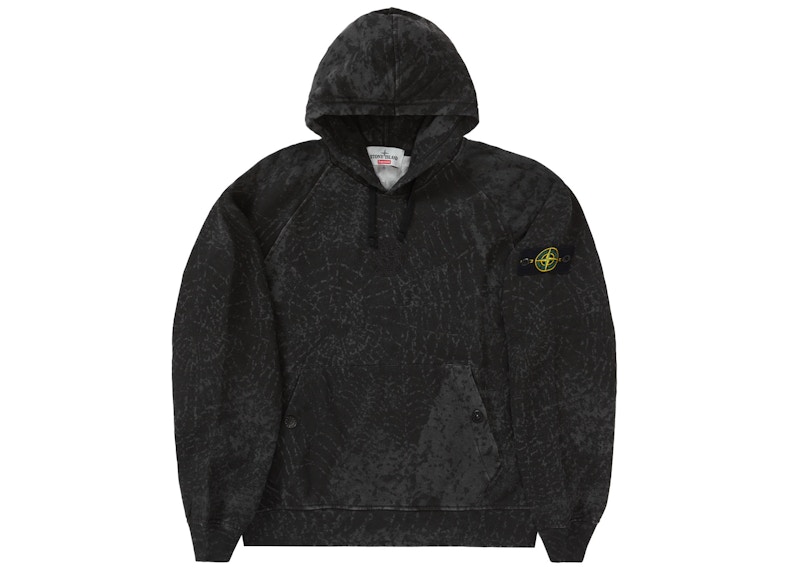 Supreme Stone Island Hooded Sweatshirt (FW23) Black