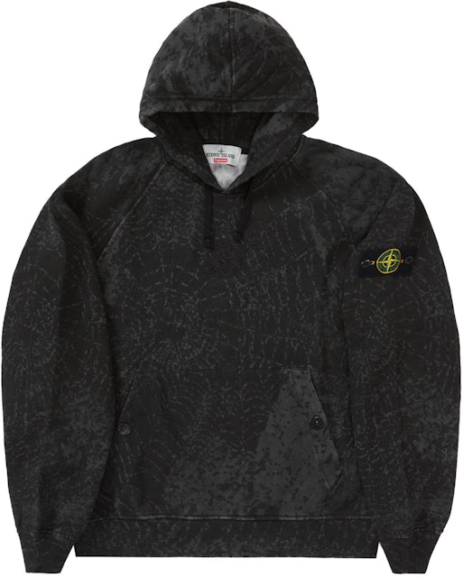 Supreme Stone Island Hooded Sweatshirt (FW23) Black