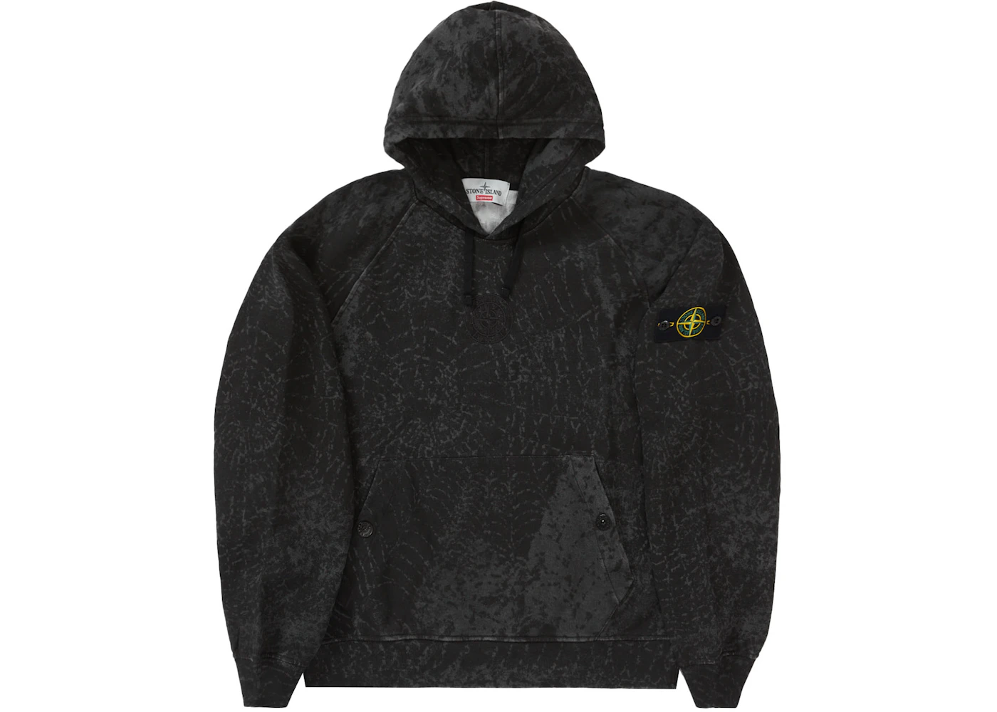 Stone Island Black Jumper With Hood Magenta Supreme Stone Island