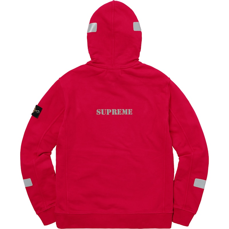 Supreme Stone Island Hooded Sweatshirt Magenta Men's - FW17 - US