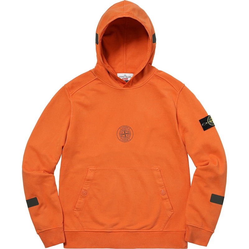 Supreme Stone Island Hooded Sweatshirt Orange メンズ - FW17 - JP