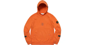 Supreme Stone Island Hooded Sweatshirt Orange