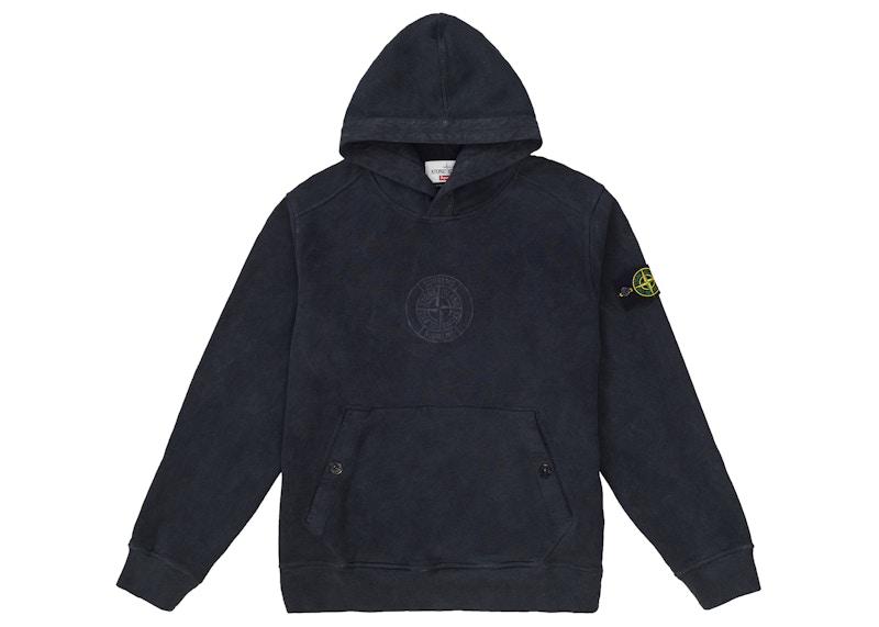 Supreme Stone Island Hooded Sweatshirt Black Men's - FW17 - US