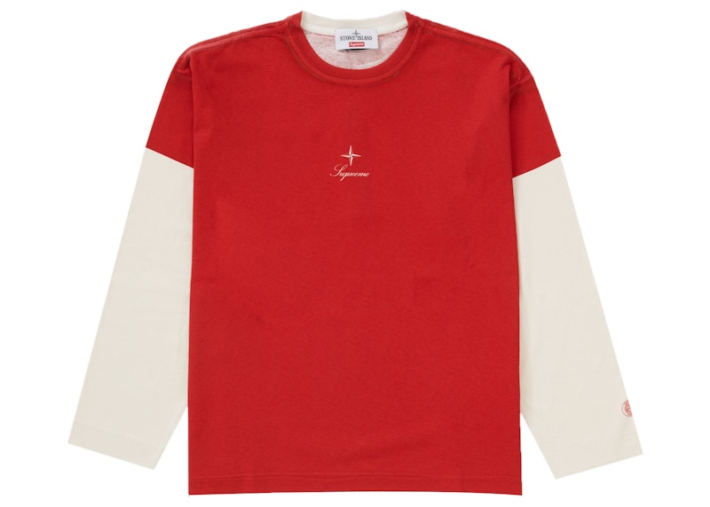 Supreme Stone Island L/S Top Red 男装- FW23 - CN