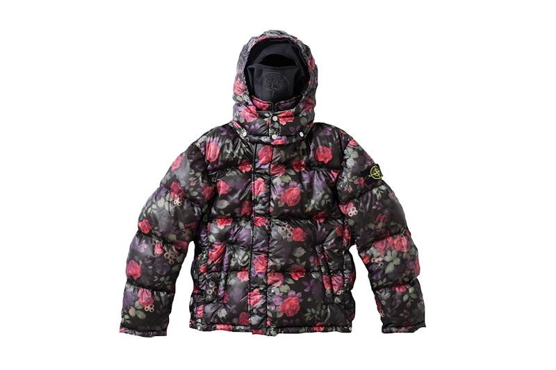 supreme x stone island puffer