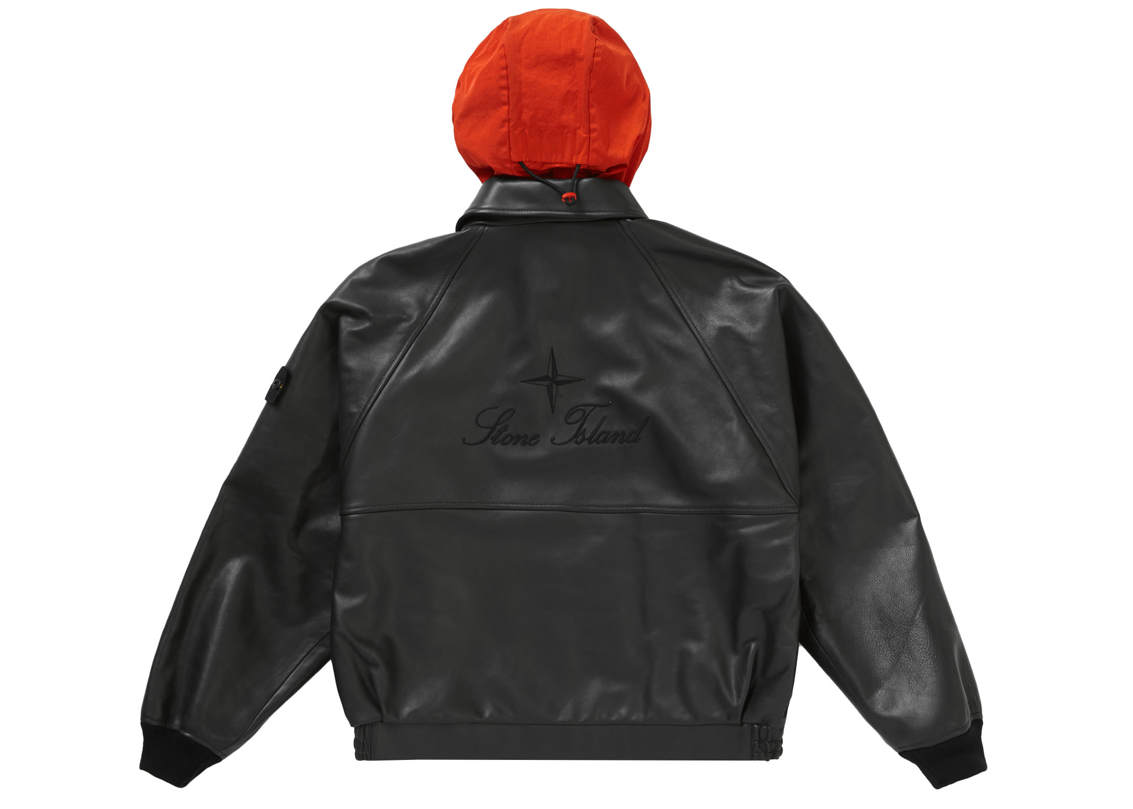 Supreme Stone Island Leather Bomber Jacket Black メンズ - FW23 - JP