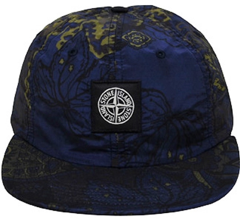 Supreme Stone Island Metal Camp Cap Navy