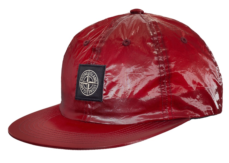 red stone island cap