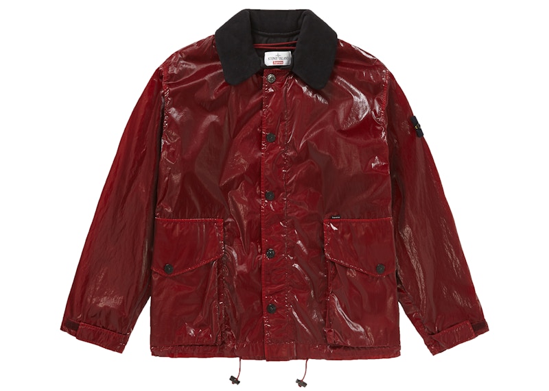 Supreme Stone Island New Silk Light Jacket Red