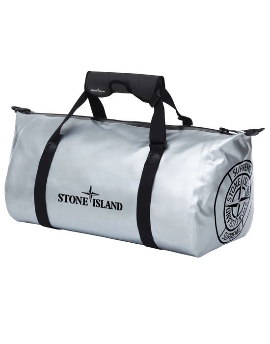 Supreme Stone Island Ortlieb PVC Duffle Bag Silver - SS16 - US