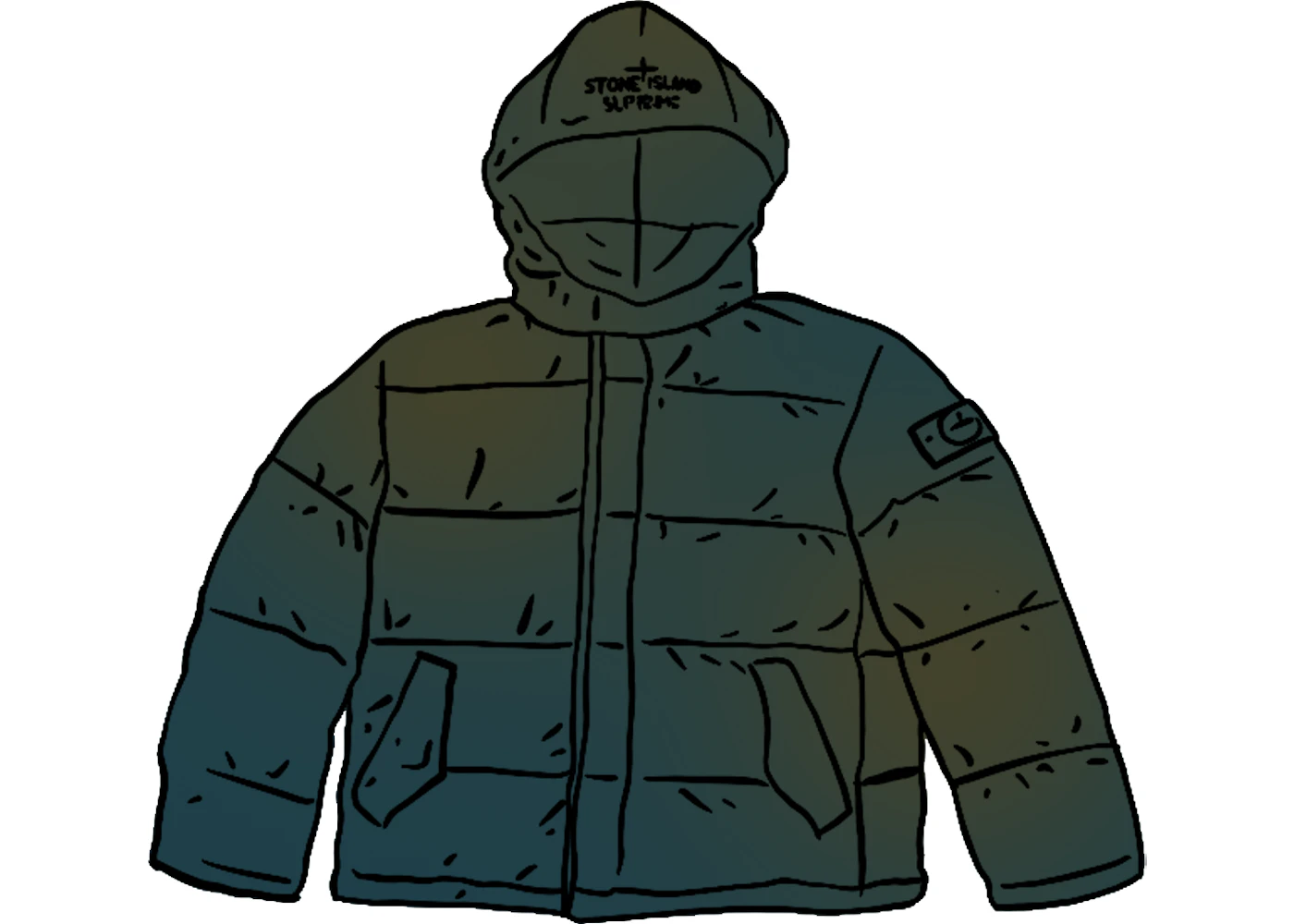 Stone island 2025 supreme puffer