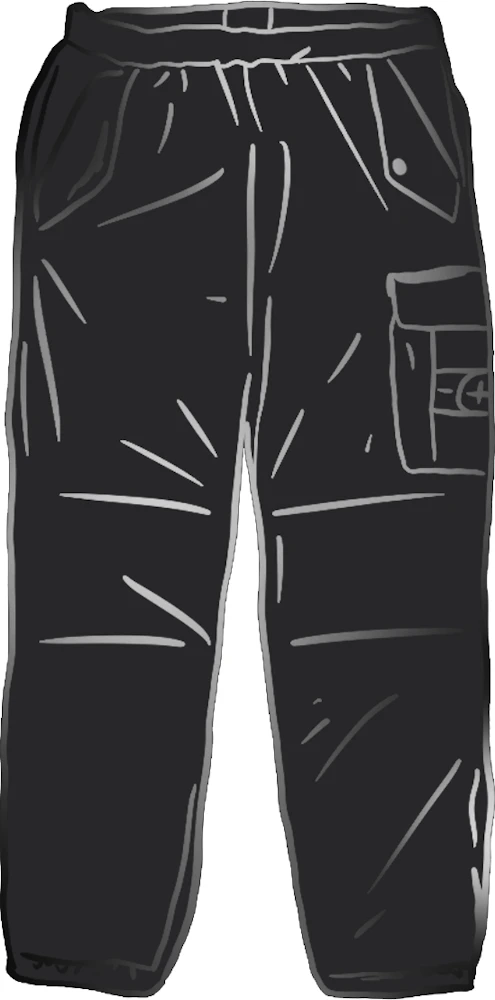 Supreme Stone Island Painted Camo Nylon Cargo Pant Black Men's
