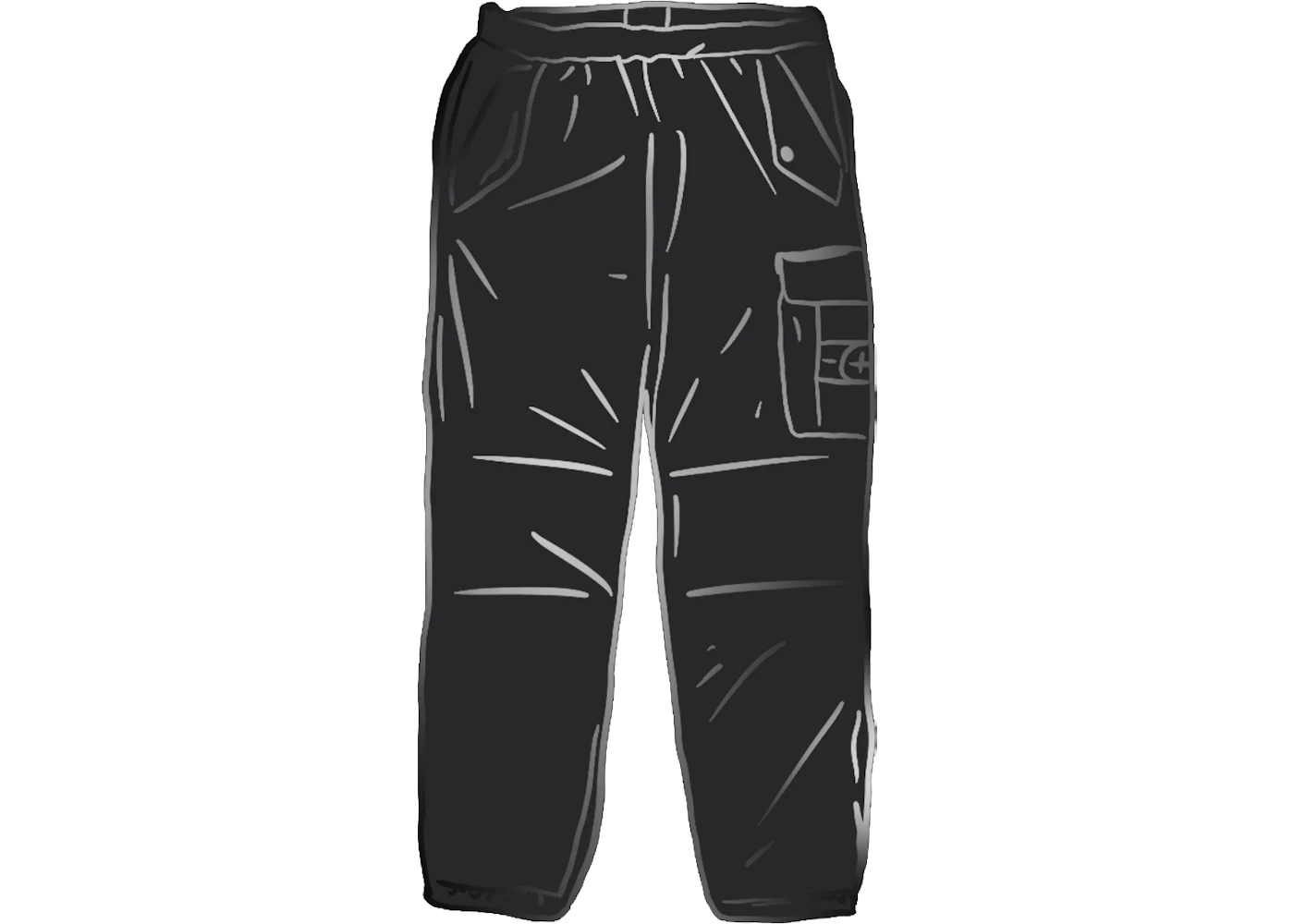 Supreme Stone Island Painted Camo Nylon Cargo Pant Black Men's