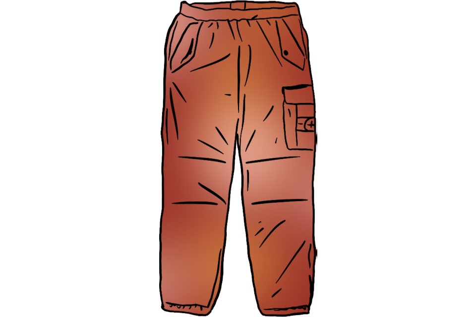 Supreme Stone Island Painted Camo Nylon Cargo Pant Coral Men s
