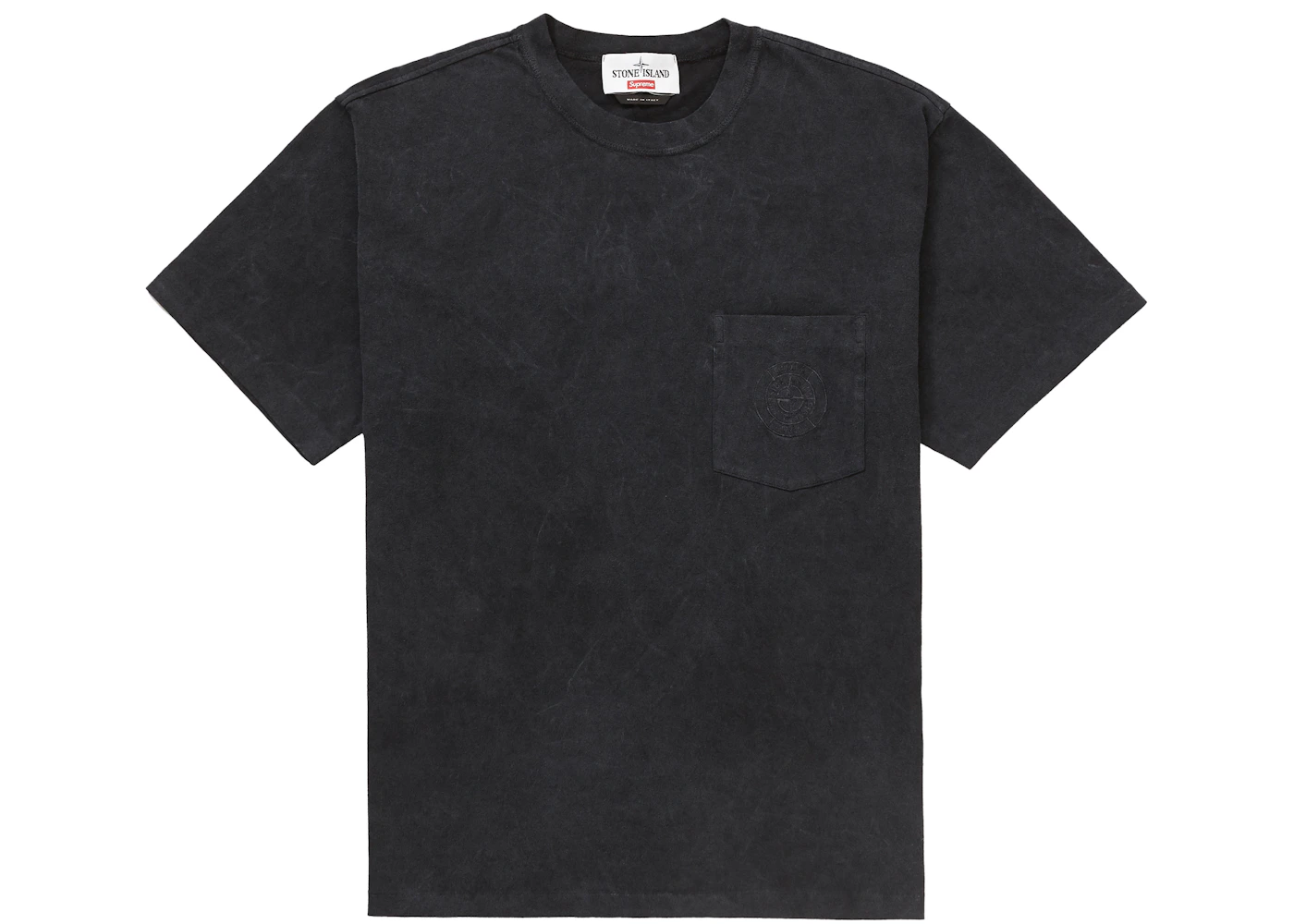 Supreme Stone Island Pocket Tee Black Men's SS19 US
