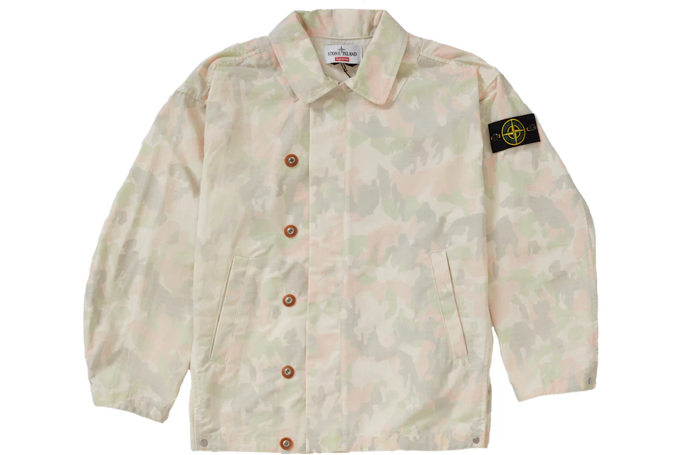 Supreme Stone Island Reactive Ice Camo Ripstop Jacket Tan Ss22 Us Supreme Stone Island Reactive Ice Camo Ripstop Jacket Tan Ss22 Us