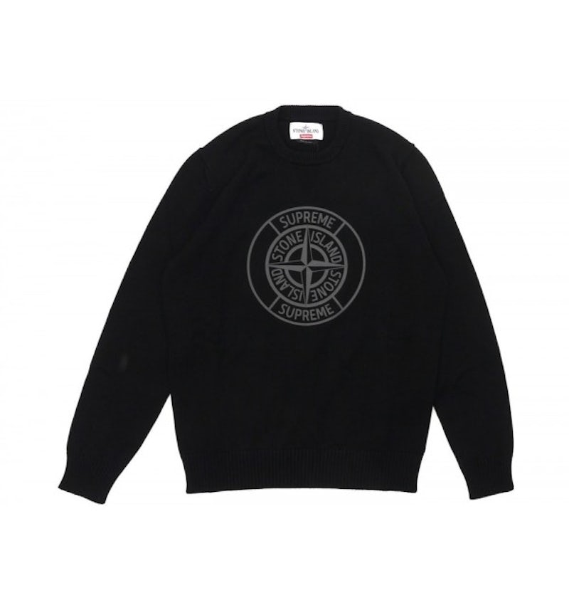 Supreme X Stone Island Camo Crew Neck Stone Island Supreme Striped