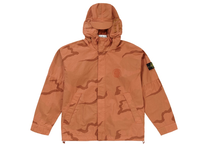 Supreme Stone Island Riot Mask Camo Jacket Coral Camo