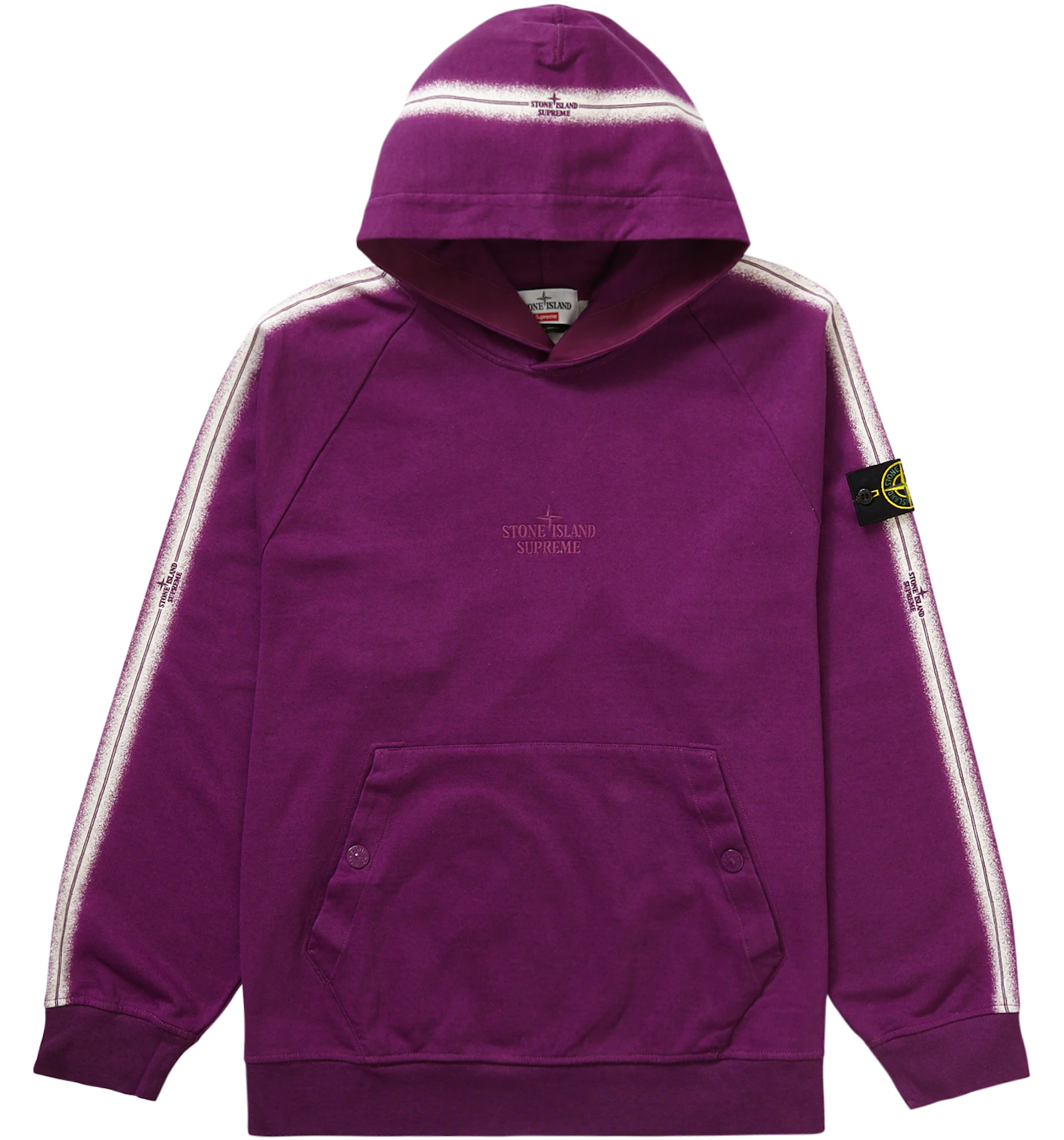 Supreme Stone Island Stripe Hooded Sweatshirt Purple Ss22 Gb Supreme Stone Island Stripe Hooded Sweatshirt Purple Ss22 Gb
