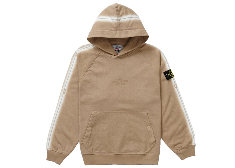 Supreme Stone Island Stripe Hooded Sweatshirt Tan - SS22 Men's - US