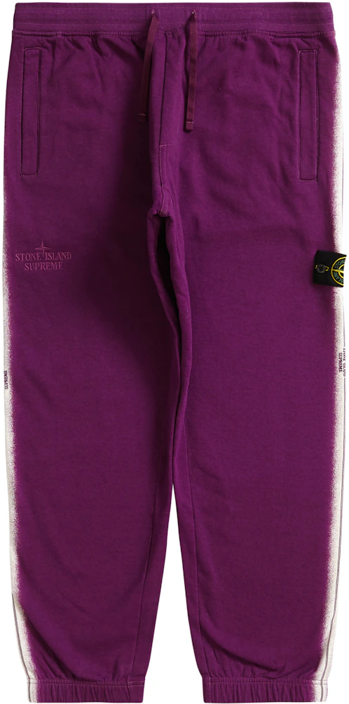 Supreme Stone Island Stripe Sweatpant Purple Men's - SS22 - GB
