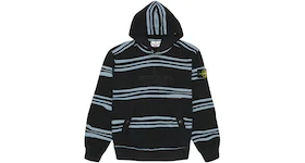 Supreme Stone Island Warp Stripe Hooded Sweatshirt Black