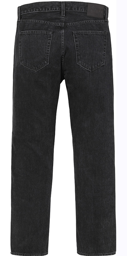 Supreme Stone Washed Slim Jean Black Men's - FW18 - US