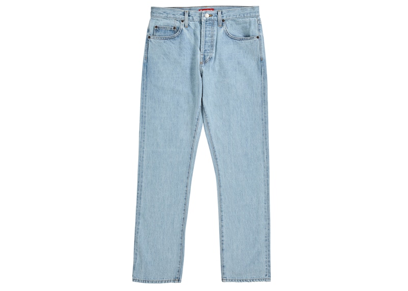 Supreme Stone Washed Slim Jean Blue Men's - FW19 - US